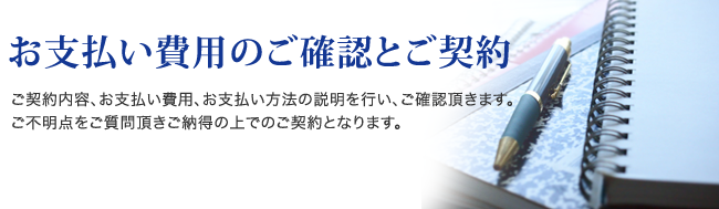 費用の確認と契約